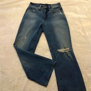 Lucky Brand Bridgette High Rise Mini Boot Crop Jeans, Distressed  Size 25 / 2